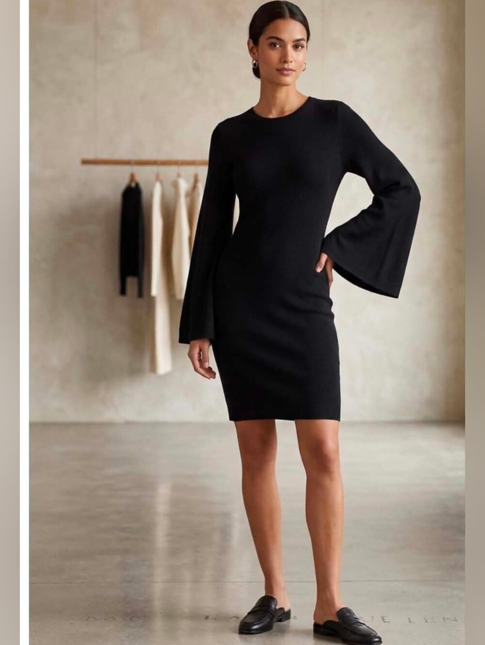 Lauren Ralph Lauren Bell Sleeve Sweater Dress XL